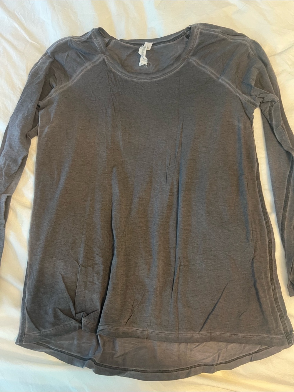 lululemon athletica gray wash crewneck shirt